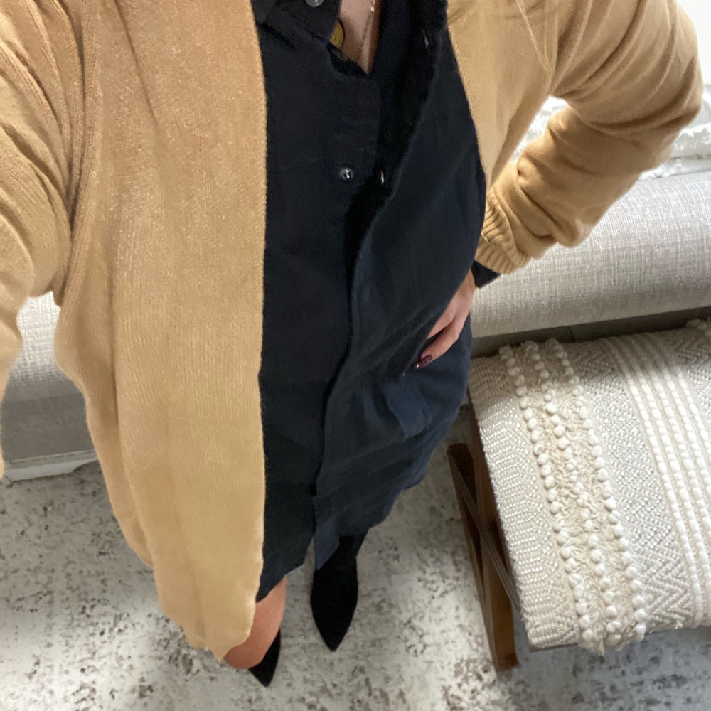 Last🤍Soft Wrap cardi sweater in Caramel - Picture 5 of 14